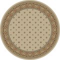 Concord Global 5 ft. 3 in. Ankara Pin Dot - Round, Ivory 63020